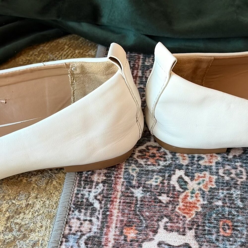 Lulus Emmy White Pointed Loafers - Size 6.5 - Picture 5 of 7